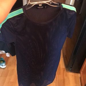 Nasty gal navy mesh dress